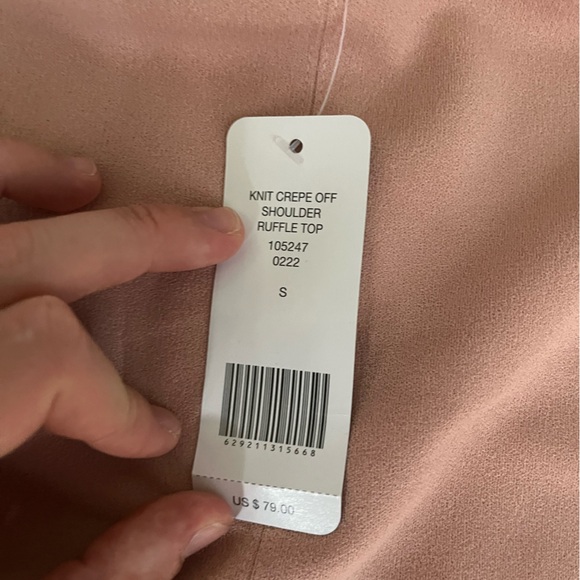 Baby pink off the shoulder top NEW - Picture 2 of 2